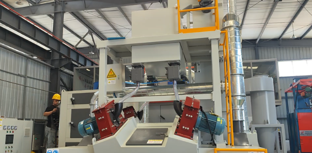 广西板材除锈强化，通过式抛丸机应用案例